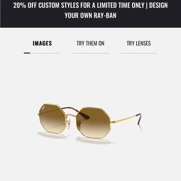 Ray-Ban | Accessories | Ray Ban Octagonal Gold 972 Womens 